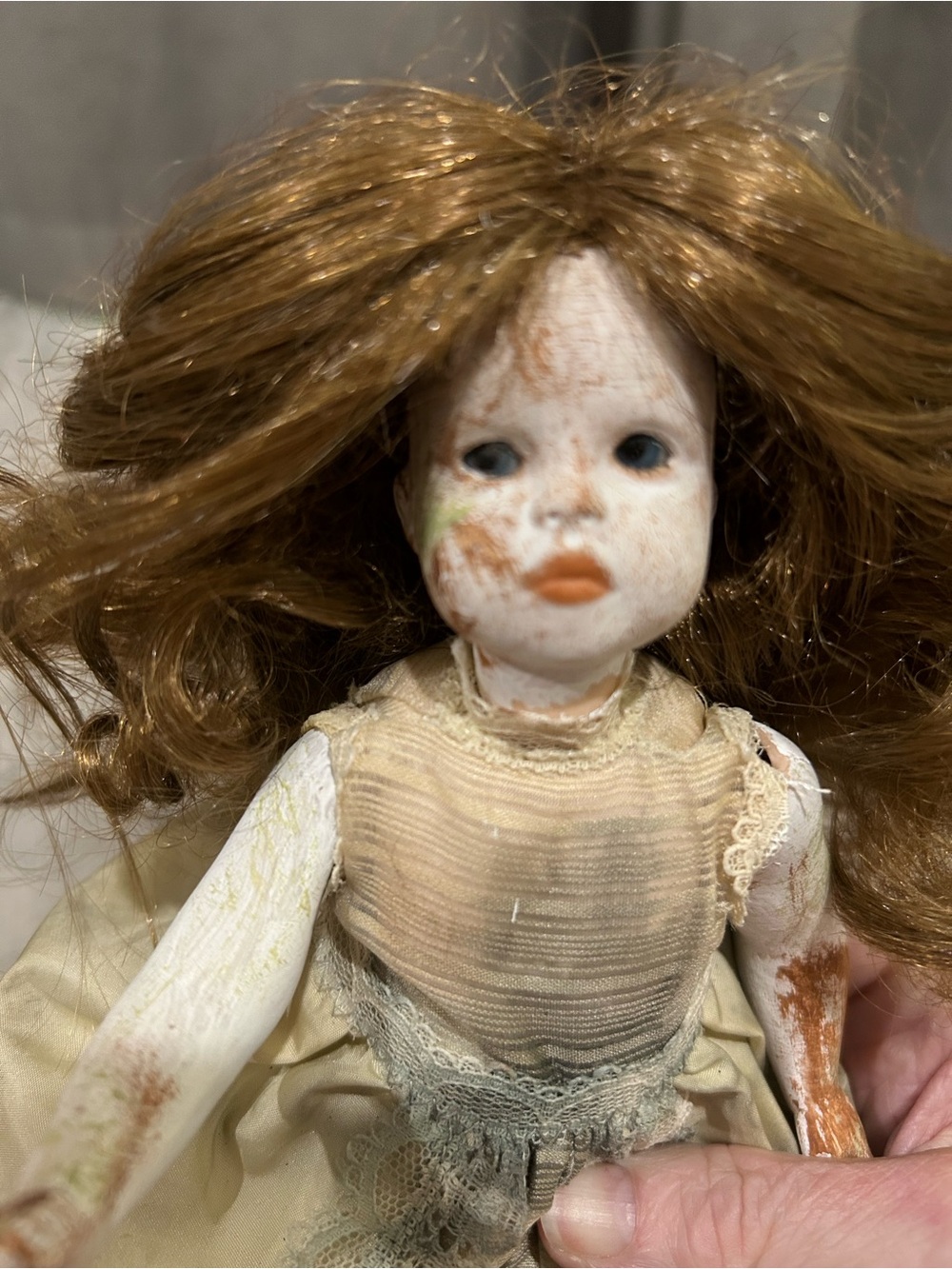 Halloween creepy scary hand painted gothic doll. - Picture 6 of 12